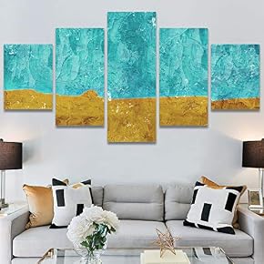 SIGNWIN 5 Panel Canvas Wall Art Modern Art...