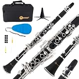 【Amplia adaptabilidad】El kit de clarinete está totalmente equipado con un conector de boquilla doble ajustable para una fácil instalación y afinación. Adecuado para varias ocasiones, como aulas, actuaciones y exámenes de grado. Adecuado para bandas escolares, orquestas, adultos y niños.