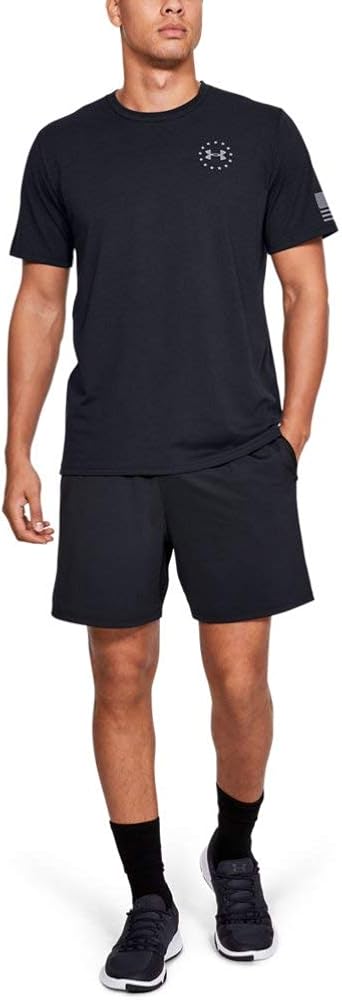 Under Armour Men's Freedom Flag T-Shirt Black (002)/Steel XX-Large