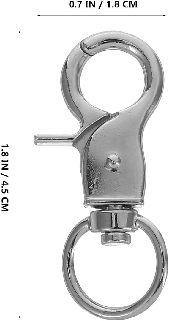Ipetboom 5pcs Birdcage Lock Metal Snaps Door Chain Lock Heavy Duty Birds Cage Metal Clip Spring Hook Bird Cage Door Bird Accessories Stainless Steel Fly Rope Parrot to Rotate