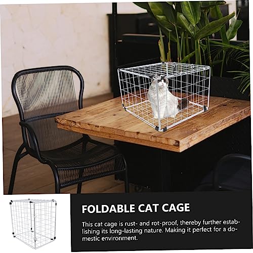 Beavorty 1 Unidade gaiola dobrável para gatos transporte pet Transporte de animal de estimação caixa