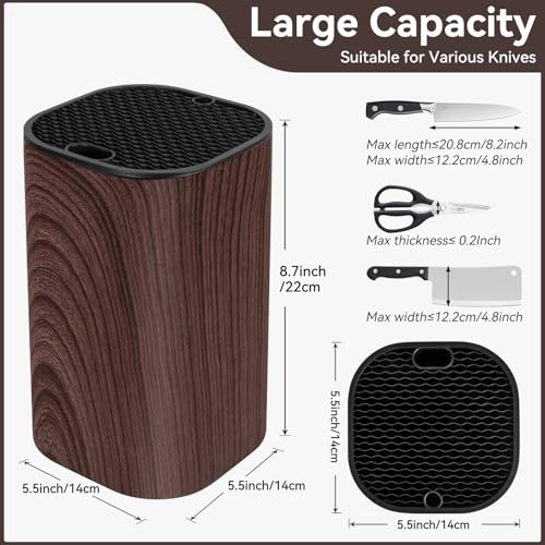 Blocs Couteaux Vides de Cuisine, Porte Couteaux sans Couteaux, Universel Porte-Couteaux, Support Couteau de Cuisine, Rangement Couteaux Cuisine Maison – vue 2