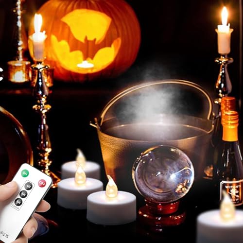Hanzim T-24 Tea Light Candles With Remote Control,Flickering Flameless Led Candle,Long Lasting 400+Hours,Battery Operated thumb #2