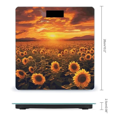 Báscula digital GHEPSDW con diseño Sunset y vidrio templado miniatura 2