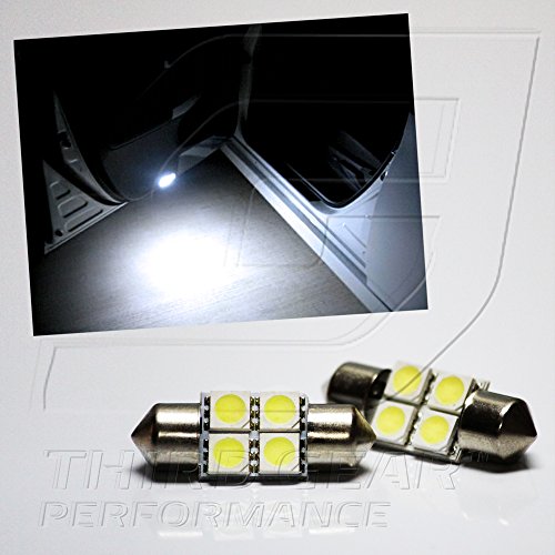 Tgp 31Mm White 4 Led Smd 5050 Festoon Door Light Bulbs Pair 1994-1997 Compatible With Honda Accord (4Dr Sedan Only) #TOP12
