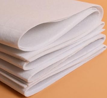 WellieSTR 110g Lightweight Iron On Interlining Filler Fabric Cotton Wadding Batting Purse Patchwork Quilting Craft DIY Projects Lining39 Inches x 1 Yard