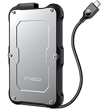 ineo 2.5" USB 3.1 Gen2 Type C Rugged Waterproof & Shockproof External Hard Drive Enclosure 9.5mm & 7mm SATA HDD SSD C2580c