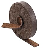 Faux Leather Strap | 90 Inches Long | 2 mm Thickness | Flat Leather Strip for DIY Craft Projects, Tooling, Belt (Dark Brown 1/2 Inch Wide)