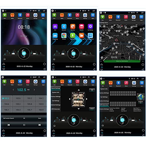 XGHQZR Rádio para carro Android embutido, reprodução automática, IPS 2.5D, tela sensível ao toque, r
