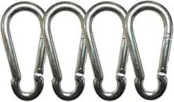 KIT MOSQUETÃO PUNCH 8X80 mm - Sem Trava - 4 Unidades - Academia Profissional