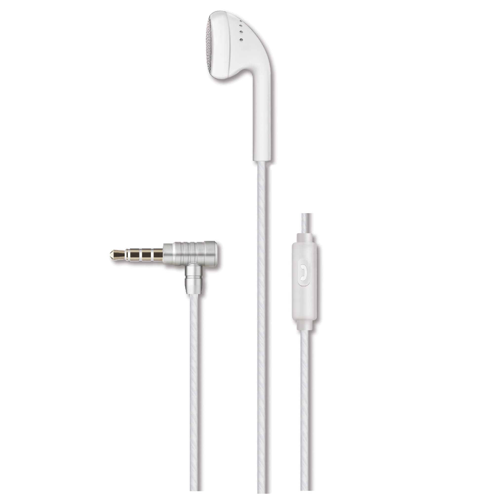 IBRAND Universal Premium Mono Headset, Single Side Earphones (White)