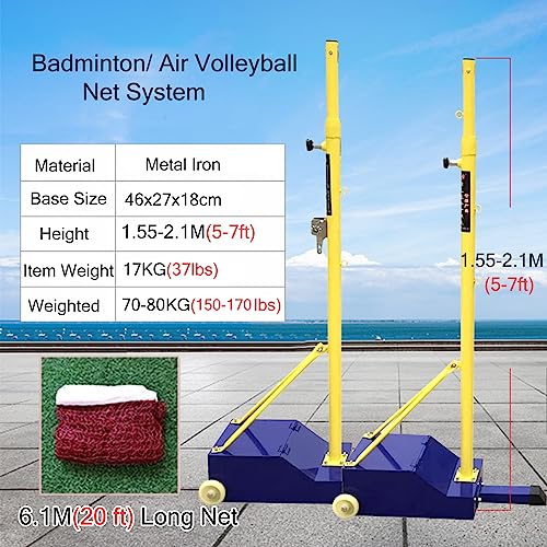 Rete da badminton portatile con altezza regolabile e racchette volani Combo per cortile, interni ed esterni sport in famiglia