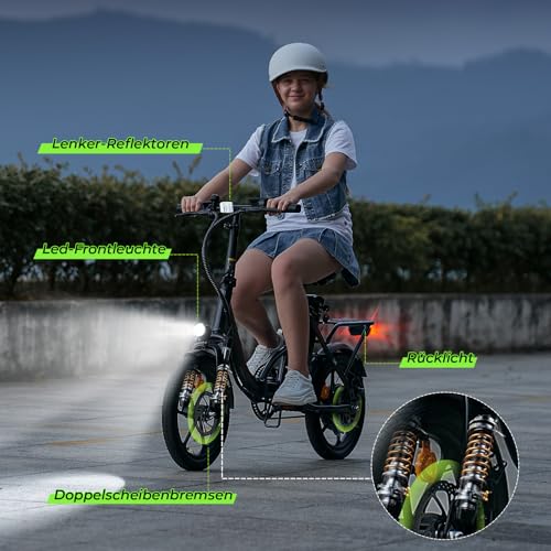 perfekt für Stadt und Trails mit 48V 15Ah Akku für 50 km Reichweite. (118 Zeichen)