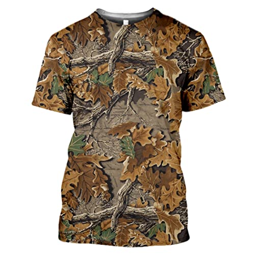 T-shirt 3D fleurs et arbres homme Ct88 en grande taille 3XL