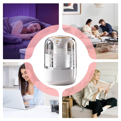 Fyrdyn Humidificadores Para Dormitorio,Pantalla Digital Silenciosa 2 Salidas | Humidificador De Aire Ultrasónico Para Dormitorio,Para Sala Cocina Habitacion Grande Habitacion Bebes Apartamento - imagen 5