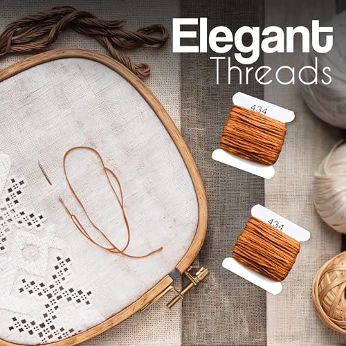 Image of Embroidery Floss Kit and Refills - Cotton Threads - DMC Color Coding for Cross Stitch, String Crafts, Friendship Bracelets