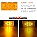 NPAUTO 5pcs Freightliner Cab Lights 6 LED Amber Roof Top Clearance Marker Lights Compatible for Freightliner Century Columbia Volvo Truck Trailer Camper [Waterproof, Flush Mount]