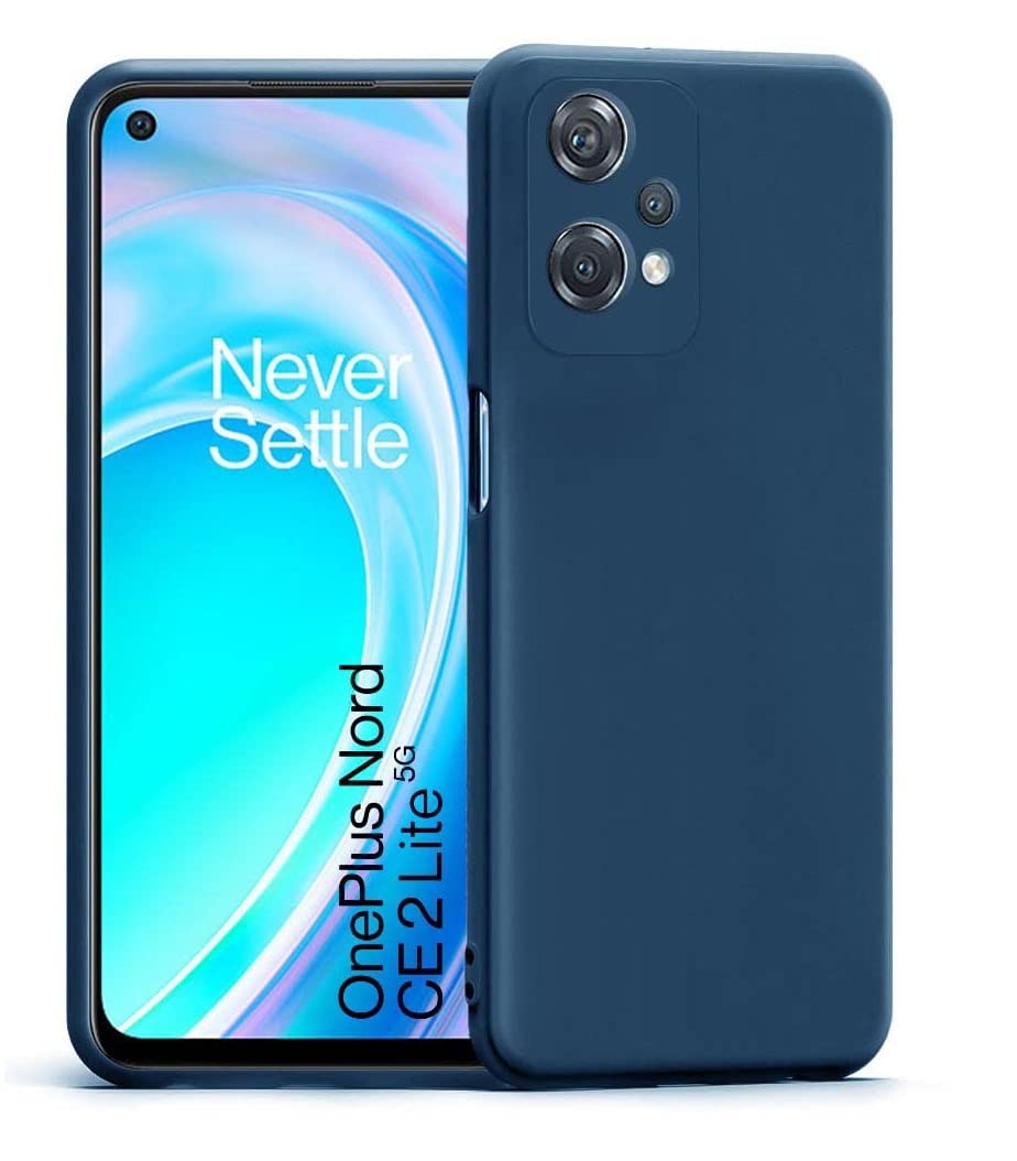 MuzzOnePlus Nord CE 2 Lite 5G Case, Thin TPU Cover with Camera Protection Anti-Scratch Slim Fit Flexible Phone Case for Nord CE 2 Lite 5G (Blue)