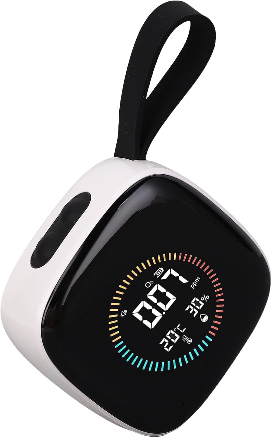 JTLB 3 in 1 O3 Temperature Humidity Meter, Portable O3 Tester with LCD Display and Lanyard, for Home Travel Camping Picnic