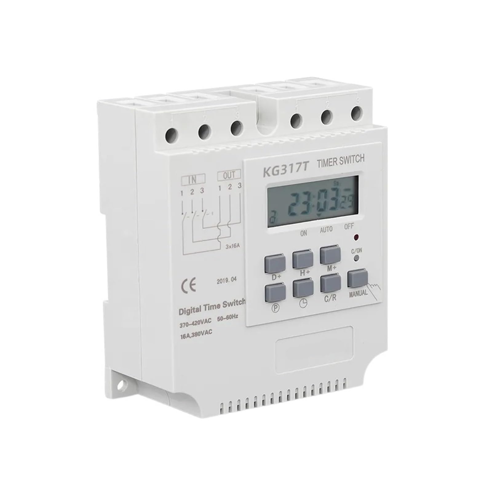 Interruptor Temporizador 380V 415V, Temporizador trifásico, Interruptor horario Digital programable semanal de 7 días
