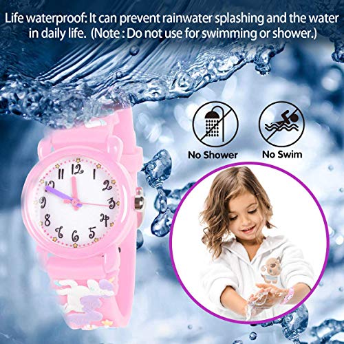 Kids Watch Ages 3-8, 3D Lovely Cartoon Watch for Girls - Best Gifts3