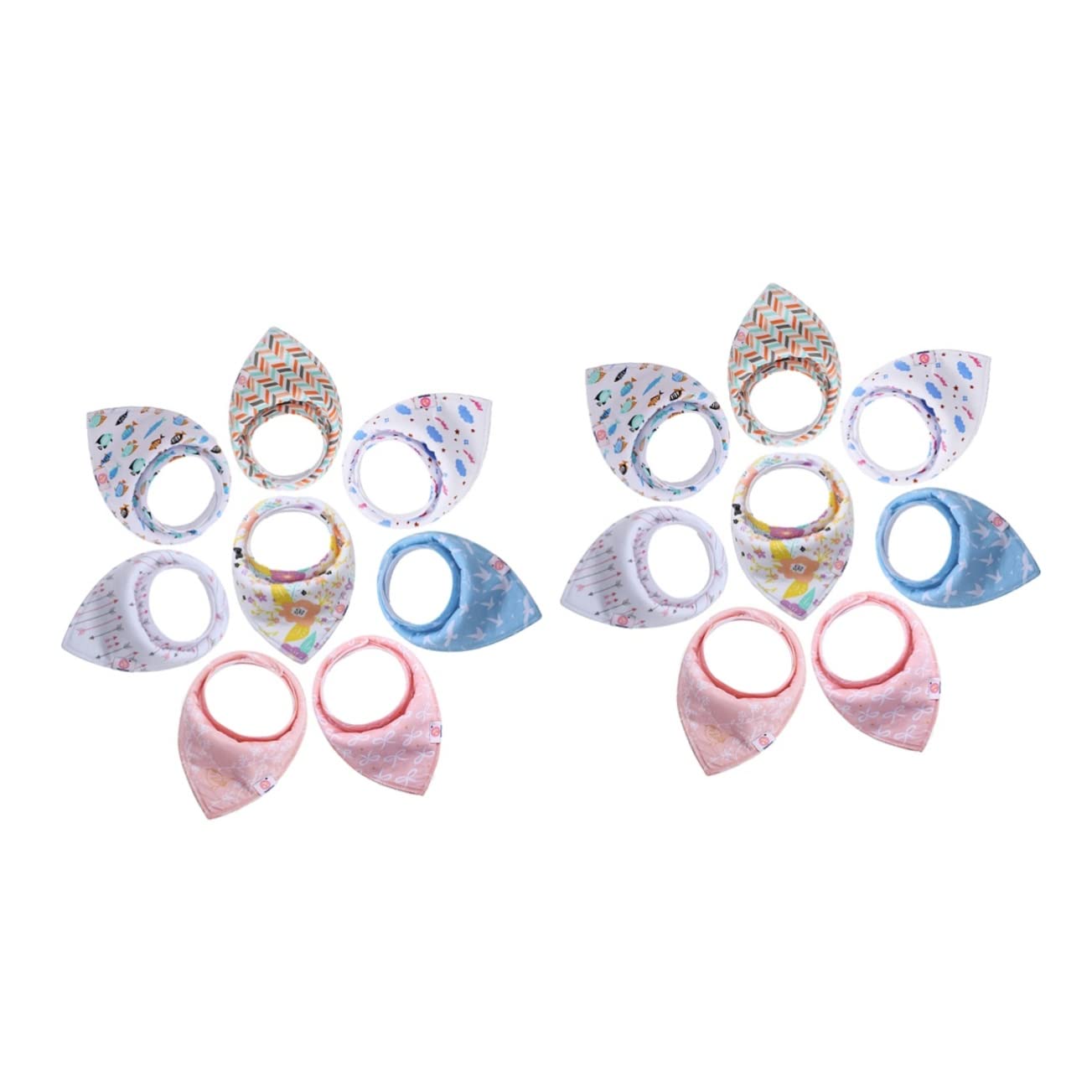 ibasenice 16piezas Baberos Bandana De Algodón Para Bebés Toallas Absorbentes Teething Protección Para Saliva y Comida Unisex Para Recién Nacidos