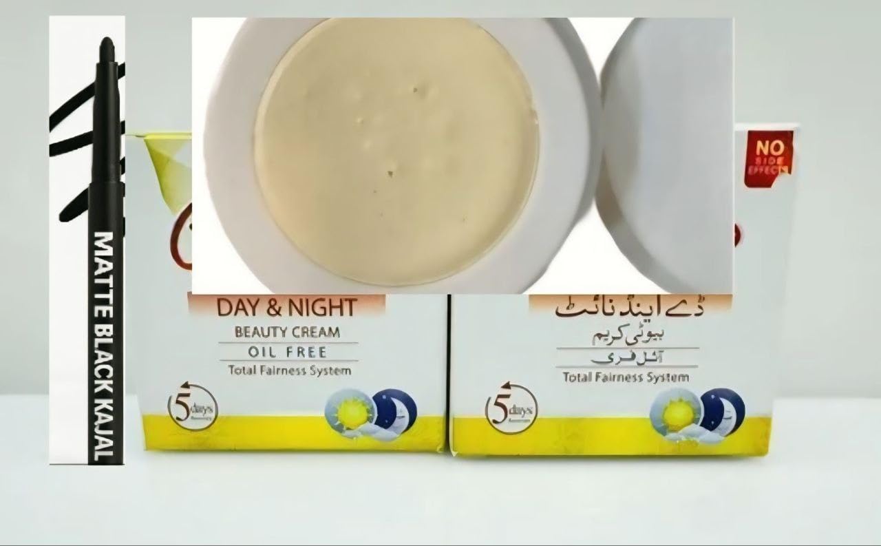 Original Day Night Beauty Cream |Black Kajal | Skin WHitening Cream | Anti-Aging ultimate Beauty cream remove pimples, dark spot, dark circles, freckle & wrinkle | 45gm