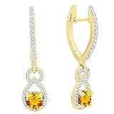 Dazzlingrock Collection - Pendientes para mujer, diseño de citrino, citrino