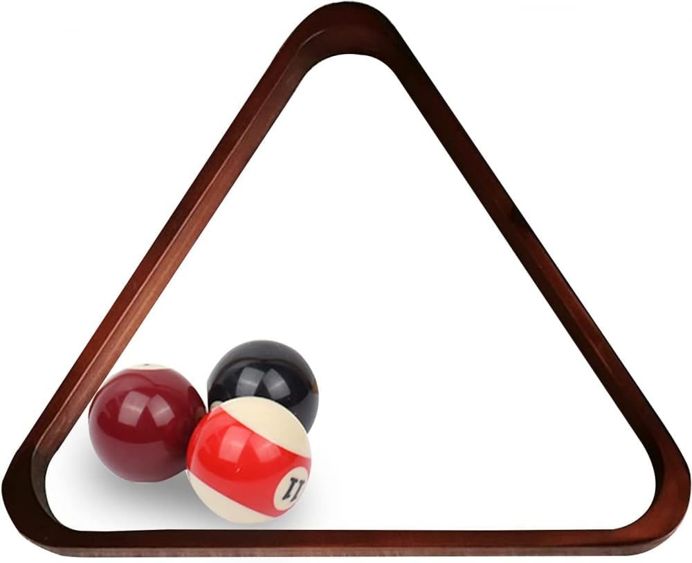 Wooden 8 Ball Rack, 2-1/4" Ball Rack Pool Rack Ball Billiard Pool Triangle Rack Sports for Home Sports Club Fitness Pub