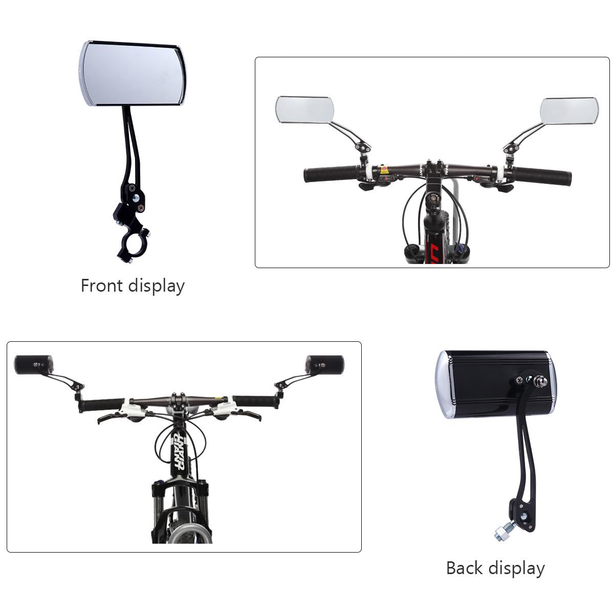 BESTYASH Fahrradspiegel Rückspiegel Reflektierender Spiegel Für Mountainbike Motorrad Mit Und Lenkeradapter Aluminiumlegierung Kompatibel