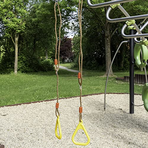 Gartenwelt Riegelsberger Turnringen van kunststof, geel, voor kinderen, gymnastiekringen, touwringen om op te hangen… - Image 3