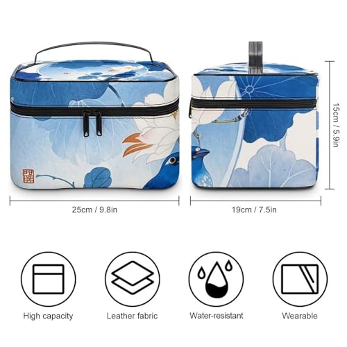 Foldable Travel Luggage Bag for Men And Women, Dry And Wet Separation Portable Travel Luggage Bag, Blue And White Chinese Style Flower And Bird Printed Waterproof Sports Luggage Bag, Fitness Bag2