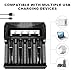 18650 Battery Charger, WAVYPO 4 Bays Smart Universal Charger with LCD Display for Rechargeable Batteries 21700 Li-ion LiFePO4 IMR AA AAA Ni-MH Ni-Cd