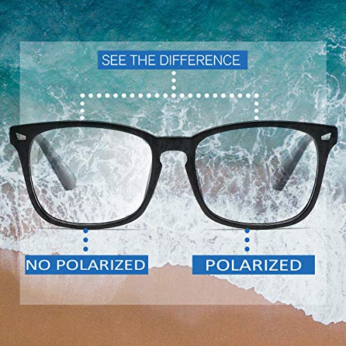 Image of Square Polarized Sunglasses for Women Men Classic Trendy Stylish Sun Glasses 100% UV 400 Lens Protection