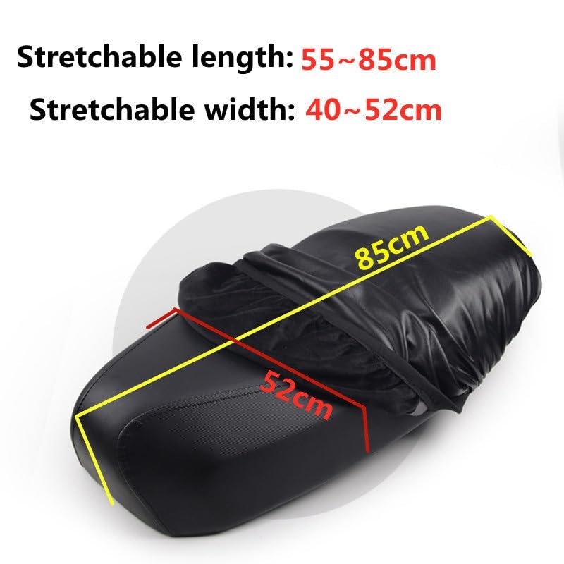 Funda para asiento de motocicleta y scooter negra protectora universal 7