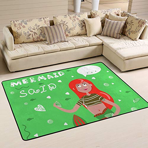 Tapis de maison moderne sirène CHEHONG 72X48Inch en polyester