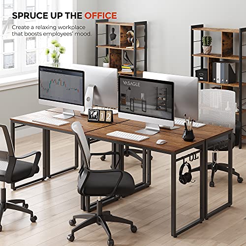 Vasagle Alinru L-Shaped Computer Corner Desk, 58.7 X 58.7 X 29.5 Inches, Walnut Brown + Black & Computer Writing Desk, 39 Inch Office Study Table, 39.4", Walnut Brown #TOP6