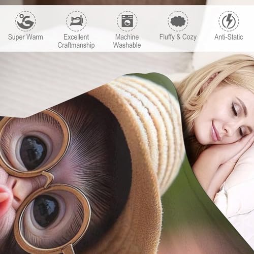 Manta de forro polar de mono manta infantil para cama y sofá 6