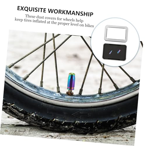 2 Pcs Tapones de Válvula para Bicicleta de Aleación de Titanio miniatura 4