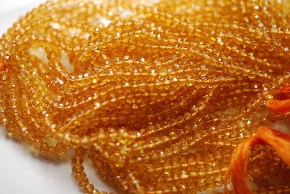 Citrin Mystic Quartz de qualité supérieure en rondelles facettées pour joaillerie