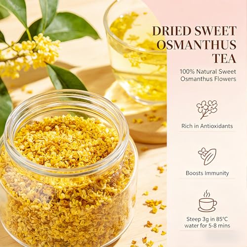 Flores de Osmanthus secas 1.2oz Té natural y aromático miniatura 6