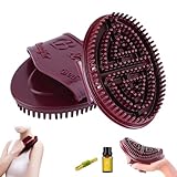 2Pcs Meridian Massage Brush, Handheld Massage Brush for Belly, Beauty Professional Full Body Relaxation Massager Brushs Tools, Full Body SPA Meridian Pressure Brushes with Essential Oils (Brown)