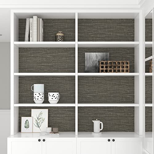 Decotalk Grasscloth Wallpaper Grass Cloth Wallpaper Grasscloth Peel And Stick Wallpaper Textured 17"X120" Seagrass Wallpaper For Bedroom Grasscloth Contact Paper Removable Faux Grasscloth Fabric #TOP3