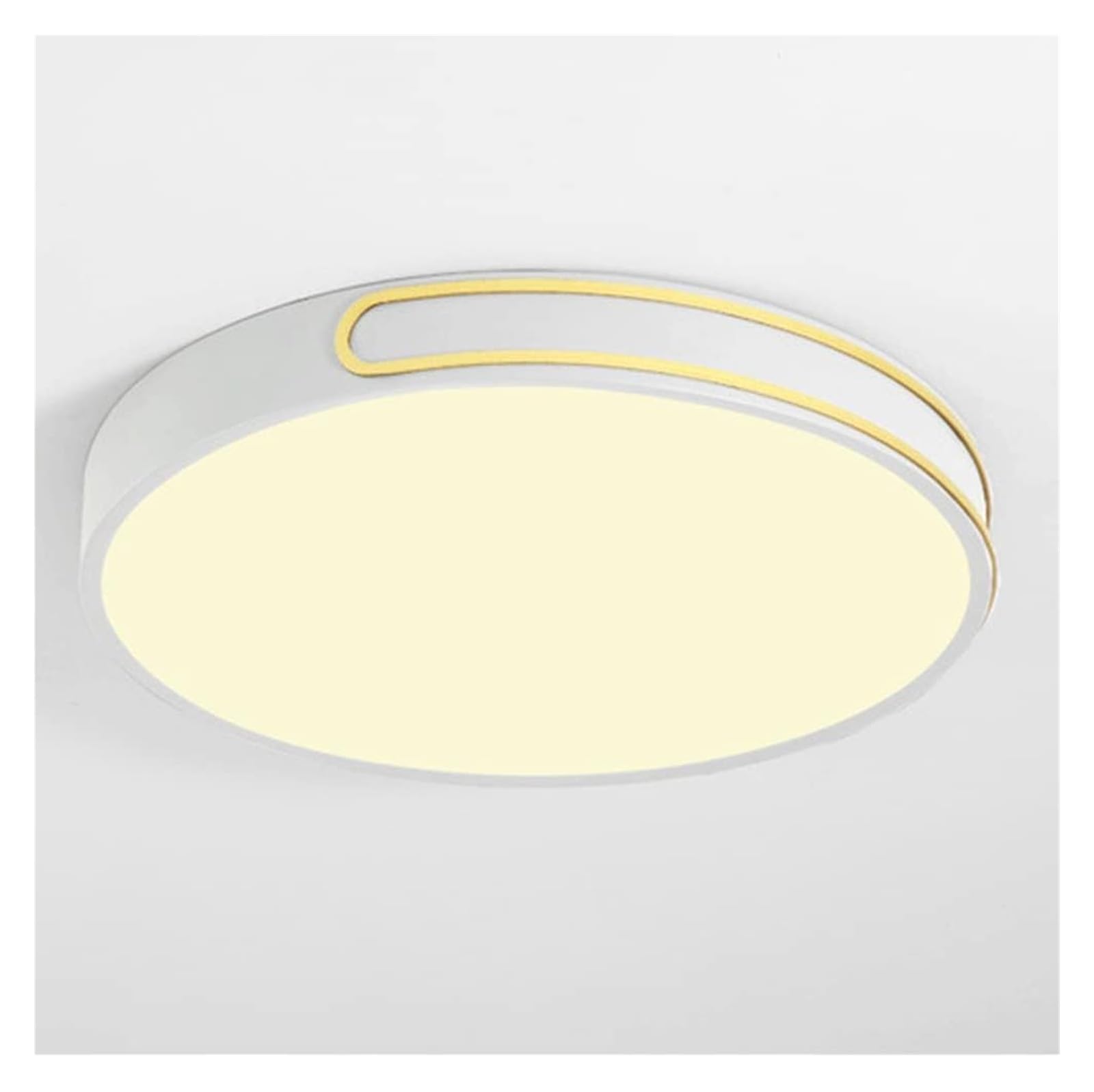 KXEcoLife Ceiling Lamp Black Panel Lights Super Bright Tri-Tone Light Bedroom Flush Ultra-Thin Flat Fixtures Industrial Lighting for Laundry Stairwell(Blanc,15.7in)