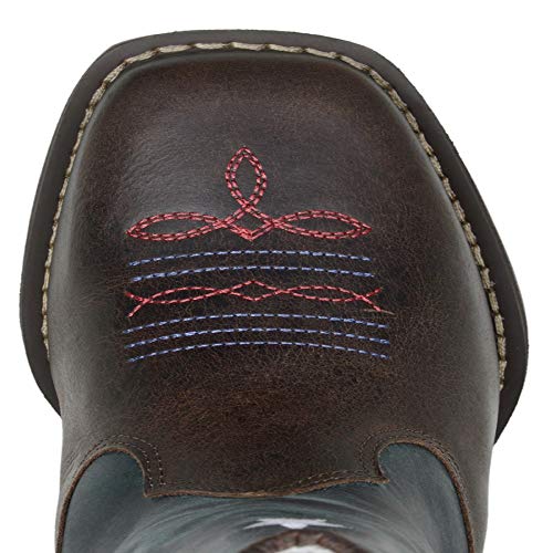Bota Texana Infantil Couro Estampada Com Bordado