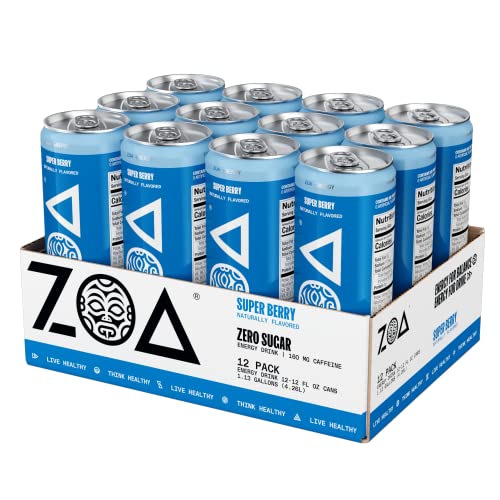Zoa Energy Drinks Bundle, Super Berry, Wild Orange, & Pineapple Coconut 12Oz (36-Pack) #TOP1