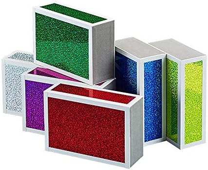 Henrys Juggling Wooden Cigar Box - Glitter Colors with White Tape (Red) image 3