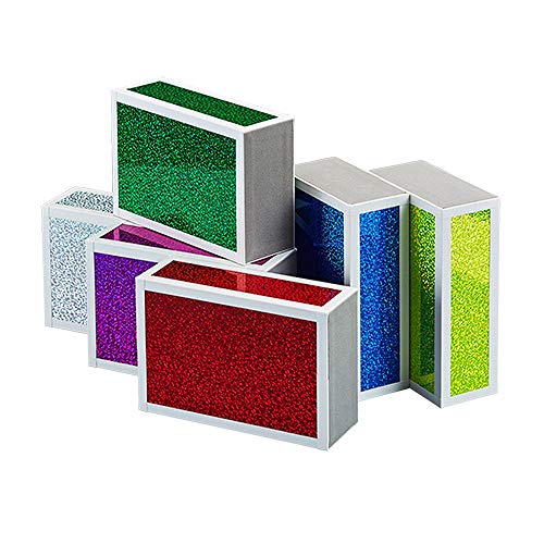 Henrys Juggling Wooden Cigar Box - Glitter Colors with White Tape (Purple)