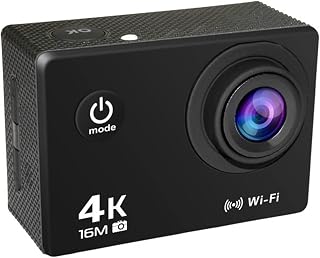 ILETD Video Action Camera 4K 4K Sports Camera WiFi Outdoor Riding Waterproof Sports DV Remote Control Camera