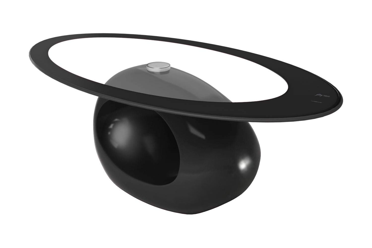 GODREJ INTERIO Gayle Tempered Glass Coffee Table (1-Year Warranty, Black, Knock Down)